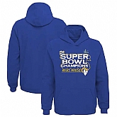Los Angeles Rams Fanatics Branded Youth Super Bowl LVI Champions Parade Pullover Hoodie Royal,baseball caps,new era cap wholesale,wholesale hats